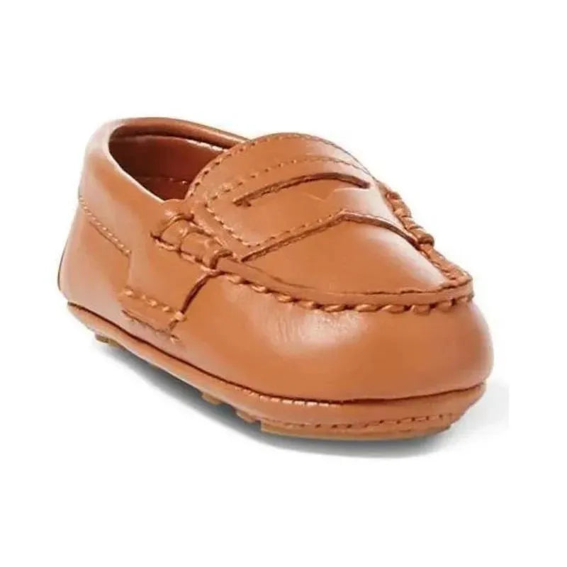 Ralph Lauren Baby - Mocassim de couro Telly, castanho