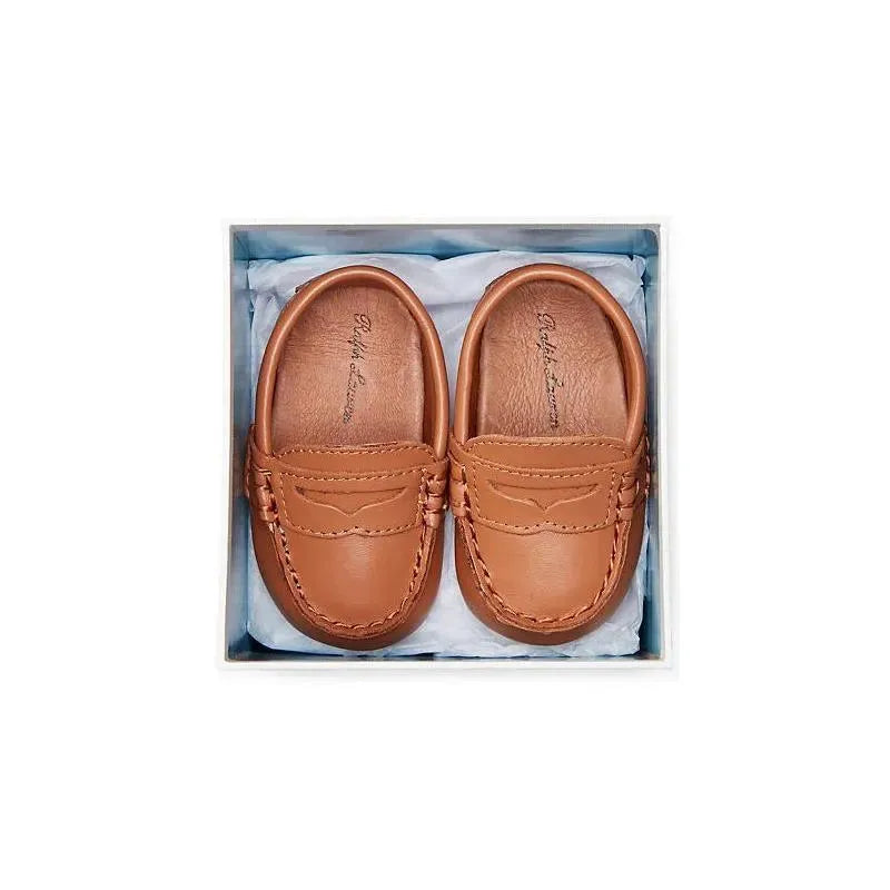 Ralph Lauren Baby - Mocassim de couro Telly, castanho