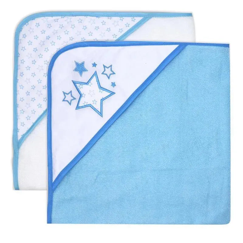 Rose Textiles - Conjunto de 2 toalhas com capuz, estrelas azuis