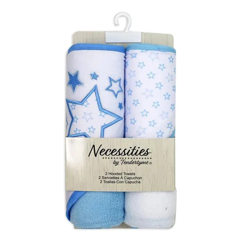 Rose Textiles - Conjunto de 2 toalhas com capuz, estrelas azuis