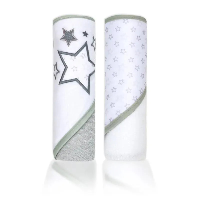 Rose Textiles - Conjunto de 2 toalhas com capuz, estrelas cinza