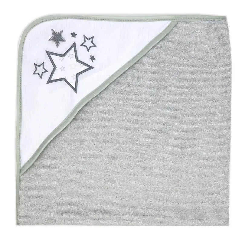 Rose Textiles - Conjunto de 2 toalhas com capuz, estrelas cinza