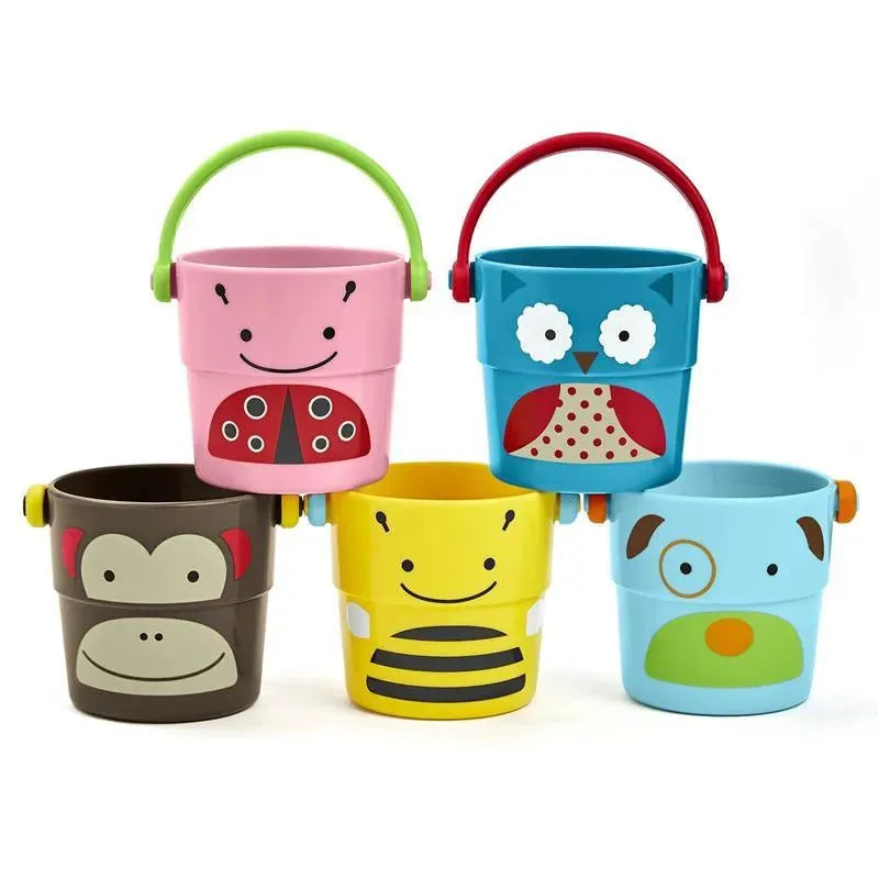 Skip Hop - Zoo Stack &amp; Pour Buckets Brinquedos de banho