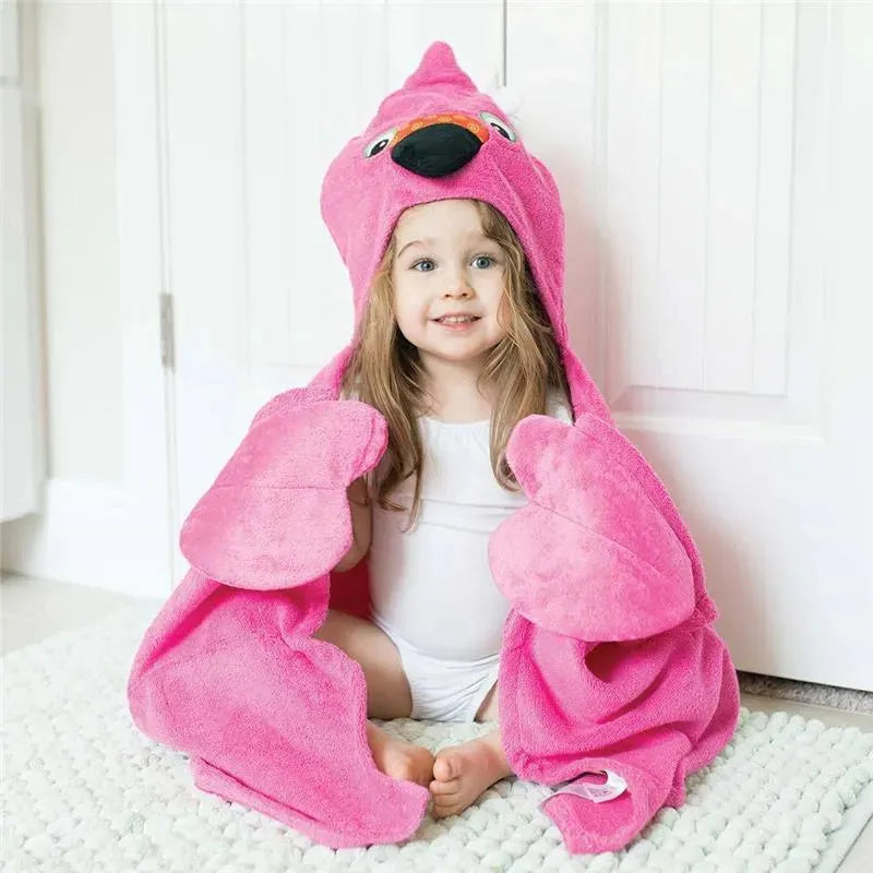 Zoocchini - toalha infantil com capuz, flamingo